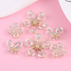 Jewelry Accessories Butterfly Alloy Electroplated Embedded Zircon Bare Diamond Mobile Phone Shell Stick Drill Material Wholesale
