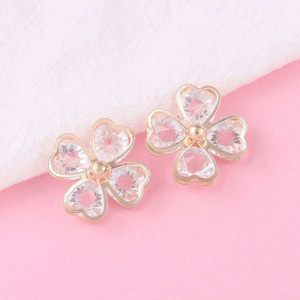 Jewelry Accessories Butterfly Alloy Electroplated Embedded Zircon Bare Diamond Mobile Phone Shell Stick Drill Material Wholesale