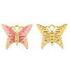 Jewelry Accessories Butterfly Pendant Dripping Oil Stainless Steel Love Pattern Diy Handmade Necklace Accessory