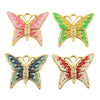 Jewelry Accessories Butterfly Pendant Dripping Oil Stainless Steel Love Pattern Diy Handmade Necklace Accessory