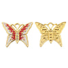 Jewelry Accessories Butterfly Pendant Dripping Oil Stainless Steel Love Pattern Diy Handmade Necklace Accessory