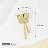Jewelry Accessories Butterfly Pendant Earrings Necklace Copper Electroplated Micropaved Zircon Animals Zodiac Cartoon Style