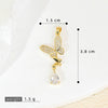 Jewelry Accessories Butterfly Pendant Earrings Necklace Copper Electroplated Micropaved Zircon Animals Zodiac Cartoon Style