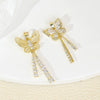 Jewelry Accessories Butterfly Pendant Earrings Necklace Copper Electroplated Micropaved Zircon Animals Zodiac Cartoon Style