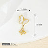 Jewelry Accessories Butterfly Pendant Earrings Necklace Copper Electroplated Micropaved Zircon Animals Zodiac Cartoon Style