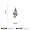 Jewelry Accessories Ceramic Pendant Stainless Steel Handmade Totem Curved Needle Earrings