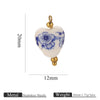 Jewelry Accessories Ceramic Pendant Stainless Steel Handmade Totem Curved Needle Earrings