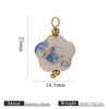 Jewelry Accessories Ceramic Pendant Stainless Steel Handmade Totem Curved Needle Earrings