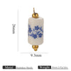 Jewelry Accessories Ceramic Pendant Stainless Steel Handmade Totem Curved Needle Earrings
