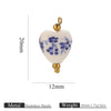 Jewelry Accessories Ceramic Pendant Stainless Steel Handmade Totem Curved Needle Earrings