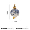 Jewelry Accessories Ceramic Pendant Stainless Steel Handmade Totem Curved Needle Earrings
