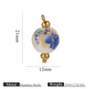 Jewelry Accessories Ceramic Pendant Stainless Steel Handmade Totem Curved Needle Earrings