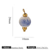 Jewelry Accessories Ceramic Pendant Stainless Steel Handmade Totem Curved Needle Earrings