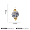 Jewelry Accessories Ceramic Pendant Stainless Steel Handmade Totem Curved Needle Earrings