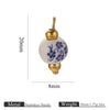 Jewelry Accessories Ceramic Pendant Stainless Steel Handmade Totem Curved Needle Earrings