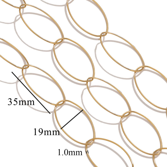 Jewelry Accessories Chain Stainless Steel Handmade Electroplated 18K Real Gold