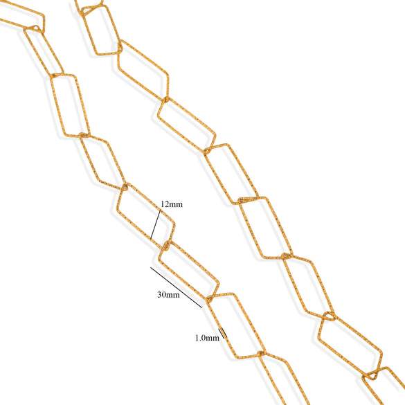Jewelry Accessories Chain Stainless Steel Handmade Electroplated 18K Real Gold