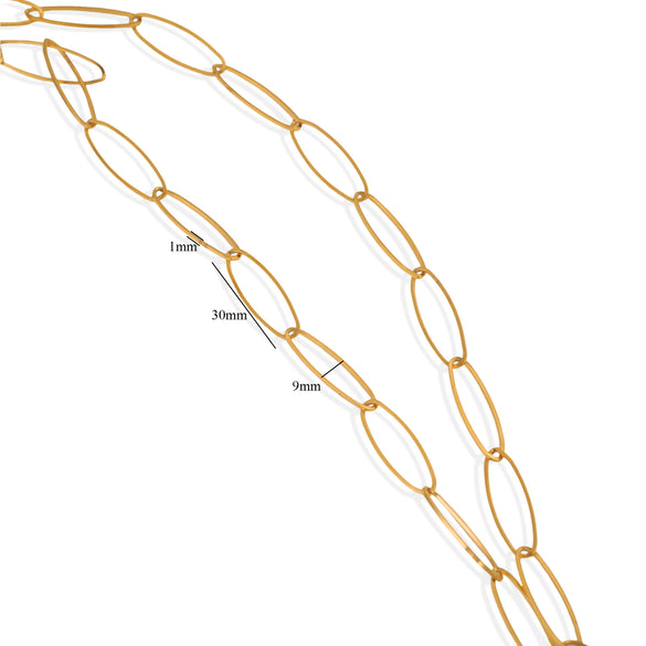 Jewelry Accessories Chain Stainless Steel Handmade Electroplated 18K Real Gold