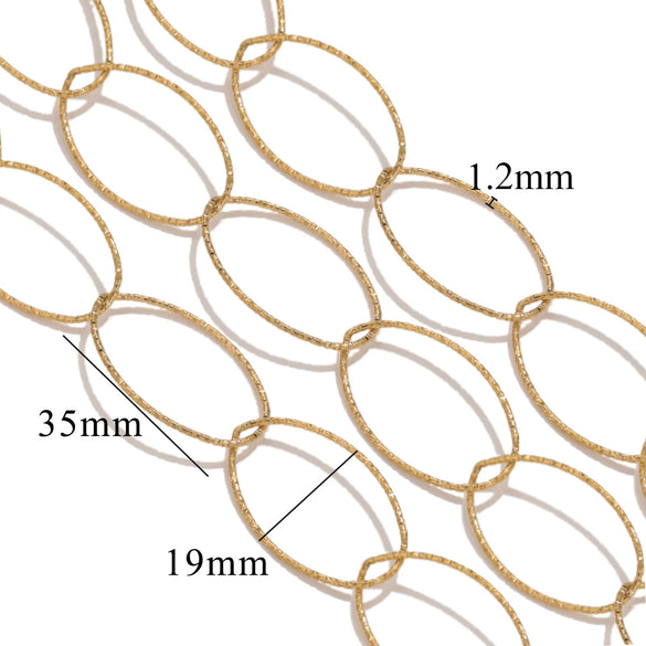 Jewelry Accessories Chain Stainless Steel Handmade Electroplated 18K Real Gold