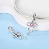 Jewelry Accessories Charm Bracelet 925 Sterling Silver Love Bow Ribbon Pendant Dripping Oil Design