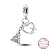 Jewelry Accessories Charm Love Eternal Star And Moon Safety Chain Pendant Bracelet Beads 925 Sterling Silver Dripping Oil Original Design Animal Style