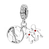 Jewelry Accessories Charm Love Eternal Star And Moon Safety Chain Pendant Bracelet Beads 925 Sterling Silver Dripping Oil Original Design Animal Style