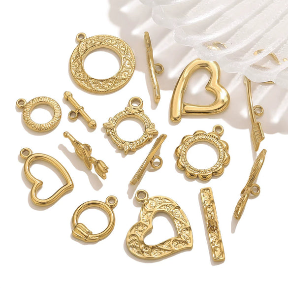 Jewelry Accessories Connection Buckle Stainless Steel Electroplating Gold Finishing