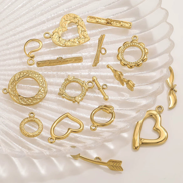 Jewelry Accessories Connection Buckle Stainless Steel Electroplating Gold Finishing