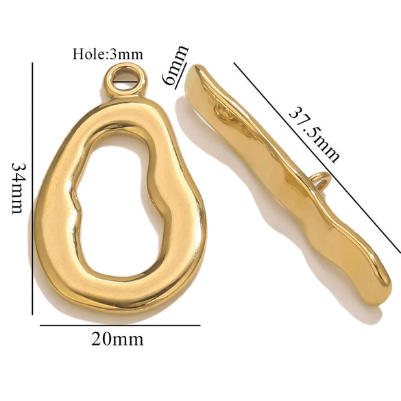 Jewelry Accessories Connection Buckle Stainless Steel Electroplating Gold Finishing