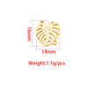 Jewelry Accessories Connector Stainless Steel Leaves Fine Polishing