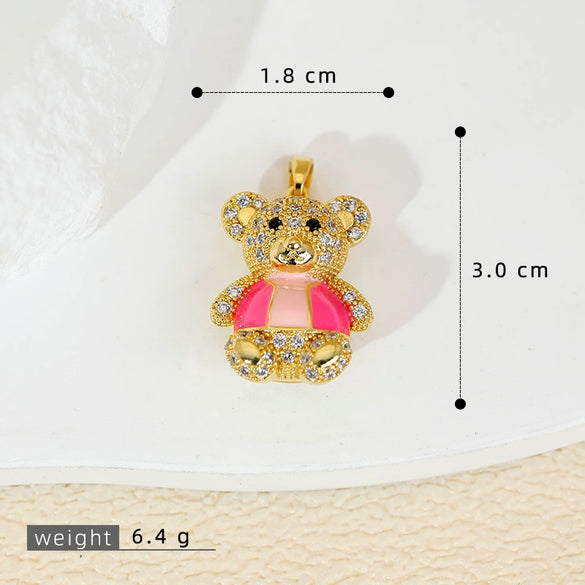 Jewelry Accessories Copper Animal Pendant Necklace Earrings Bracelet With Cartoon Style And Electroplating Treatment