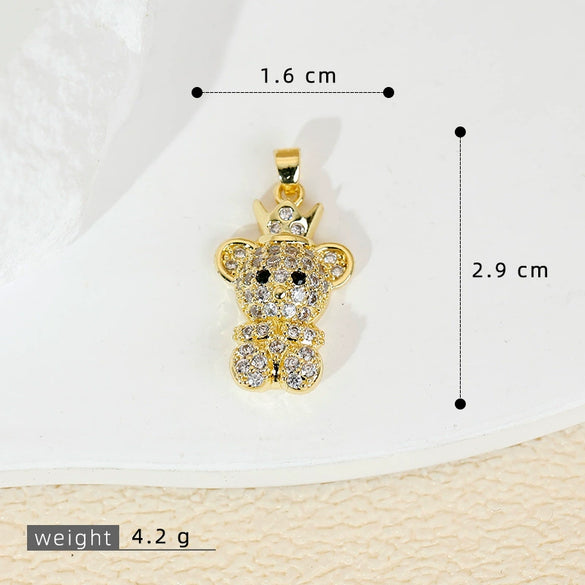 Jewelry Accessories Copper Animal Pendant Necklace Earrings Bracelet With Cartoon Style And Electroplating Treatment