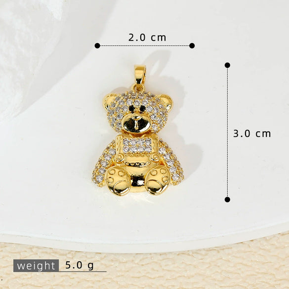 Jewelry Accessories Copper Animal Pendant Necklace Earrings Bracelet With Cartoon Style And Electroplating Treatment