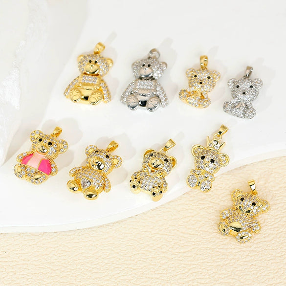 Jewelry Accessories Copper Animal Pendant Necklace Earrings Bracelet With Cartoon Style And Electroplating Treatment