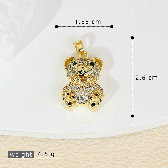 Jewelry Accessories Copper Animal Pendant Necklace Earrings Bracelet With Cartoon Style And Electroplating Treatment