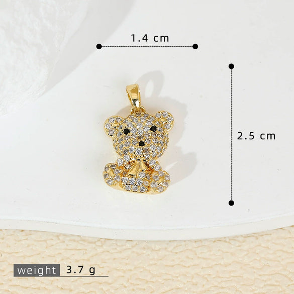 Jewelry Accessories Copper Animal Pendant Necklace Earrings Bracelet With Cartoon Style And Electroplating Treatment
