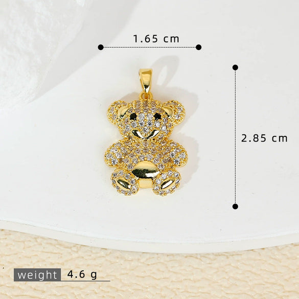 Jewelry Accessories Copper Animal Pendant Necklace Earrings Bracelet With Cartoon Style And Electroplating Treatment