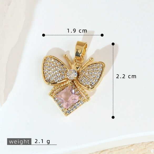 Jewelry Accessories Copper Animal Zodiac Cartoon Style Electroplating Pendant Necklace Earrings Bracelet Diy Material