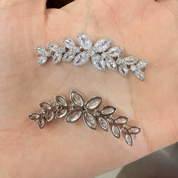 Jewelry Accessories Copper Bead Buckle Flower Chain Pendant Electroplated For Earrings Bracelet Necklace