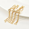 Jewelry Accessories Copper Box Chain Bracelet Material Geometric Style 18K Gold Plated Handmade