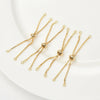 Jewelry Accessories Copper Box Chain Bracelet Material Geometric Style 18K Gold Plated Handmade