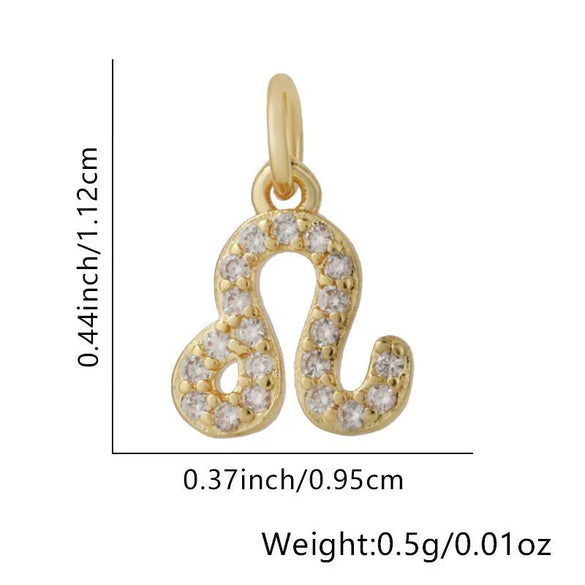 Jewelry Accessories Copper Constellation Small Pendant Charm Earrings Diy Bracelet Necklace With Zirconia