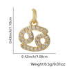 Jewelry Accessories Copper Constellation Small Pendant Charm Earrings Diy Bracelet Necklace With Zirconia