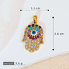 Jewelry Accessories Copper Devil's Eye Palm Pendant Necklace Electroplating