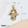 Jewelry Accessories Copper Devil's Eye Palm Pendant Necklace Electroplating