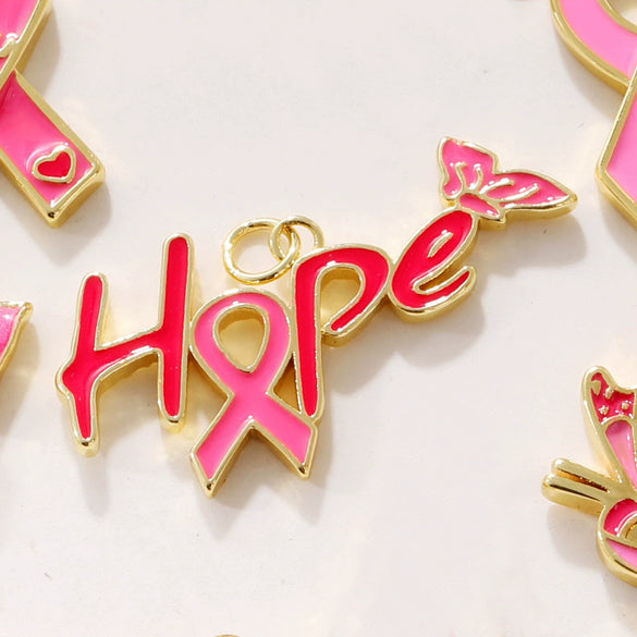 Jewelry Accessories Copper Drop Oil Butterfly Ribbon Pendant