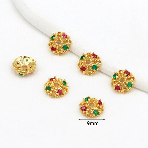 Jewelry Accessories Copper Electroplated Micro Inlaid Zircon Torus