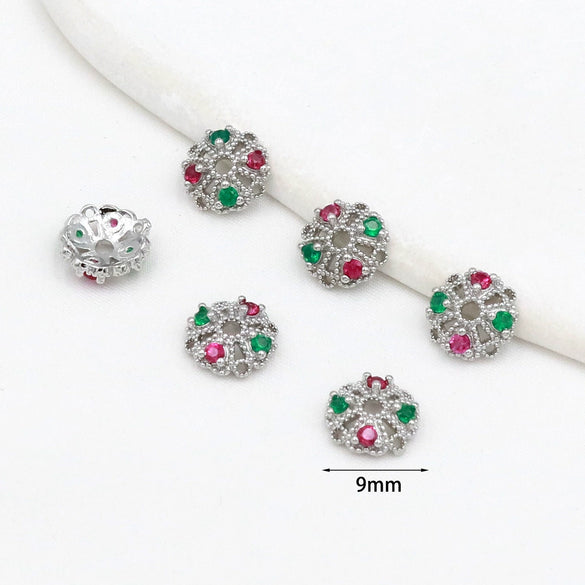 Jewelry Accessories Copper Electroplated Micro Inlaid Zircon Torus