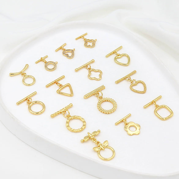 Jewelry Accessories Copper Electroplated Versatile Minimalist Ot Buckle For Necklace Bracelet