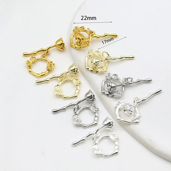 Jewelry Accessories Copper Electroplated Versatile Minimalist Ot Buckle For Necklace Bracelet